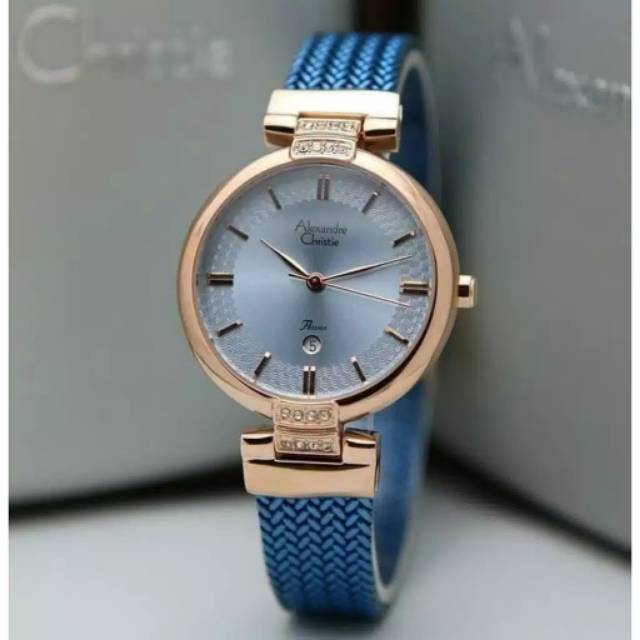 JAM TANGAN WANITA ALEXANDRE CHRISTIE AC2757 AC 2757 MESHBAND TALI PASIR SANDSTRAP ORIGINAL