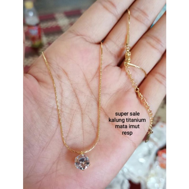 Kalung Fuji v Titanium asli, tidak luntur,koleksi NBC.medan