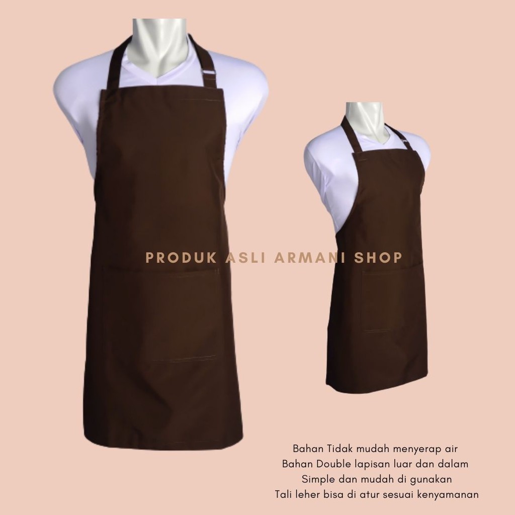 SHp2 Celemek Apron Masak Barista Anti Air barbeshop Waiters Anti Air Dapur Epron Clemek Murah