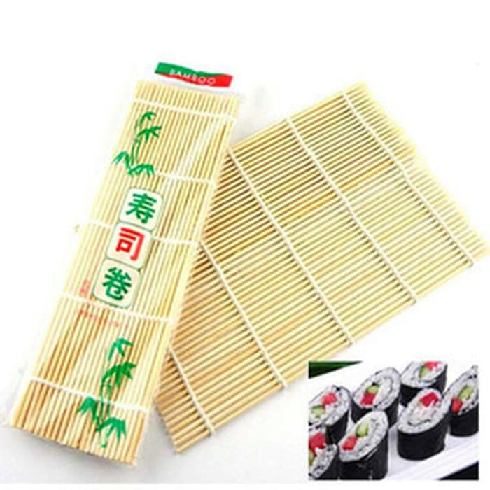 Tikar bambu sushi/ Makisu alat penggulung Nasi / Bamboo Mat Sushi Roller Mat