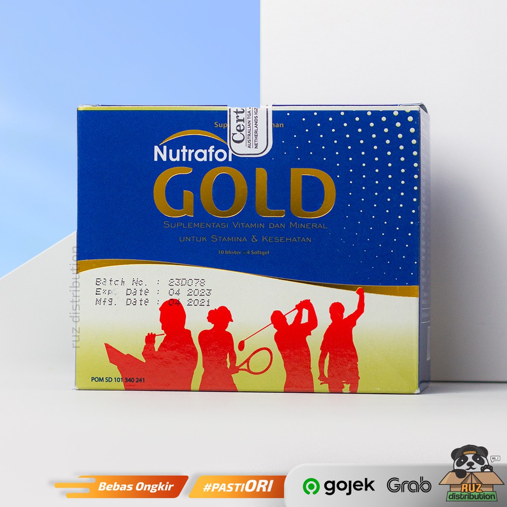 Nutrafor Gold - Multivitamin Stamina &amp; Kesehatan Box - Isi 40pcs