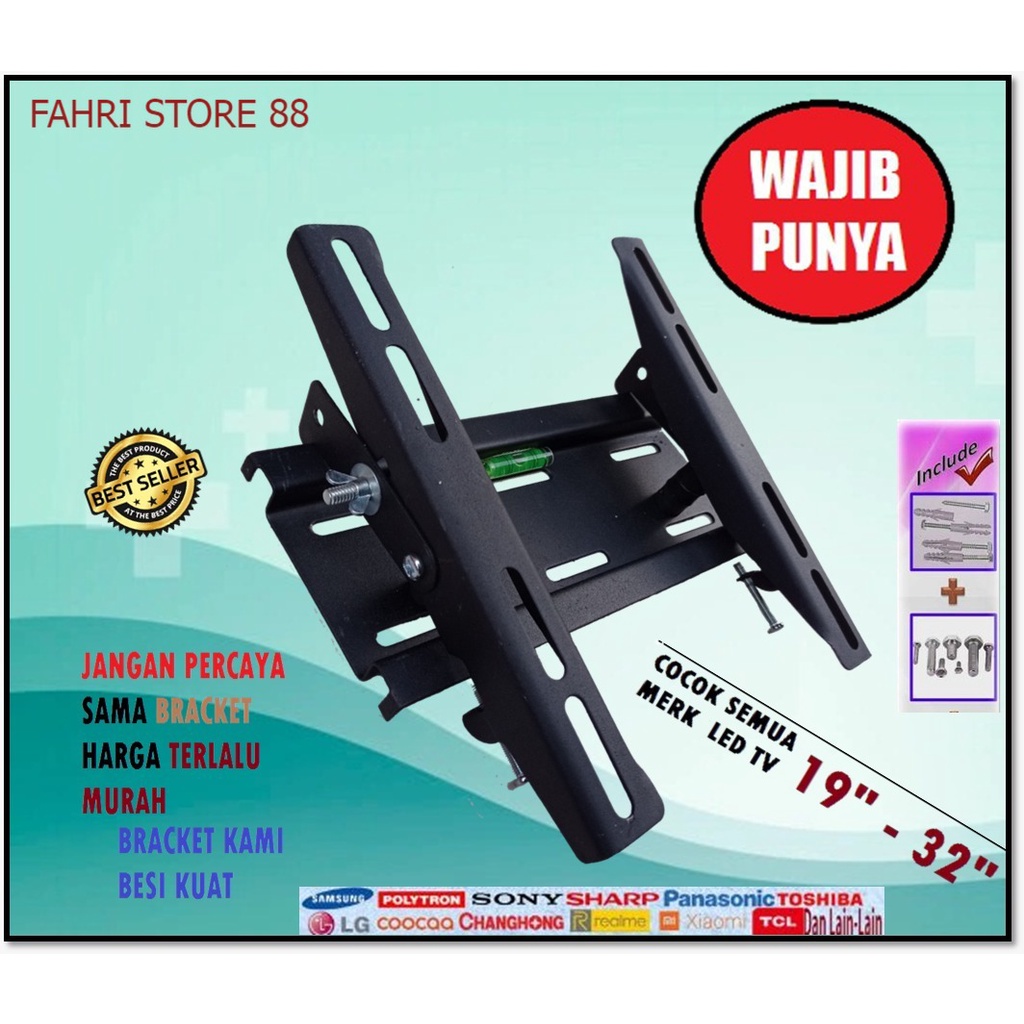 PROMO  BRACKET TV led SHARP BRACKET TV KHUSUS SHARP 19 sampai 32 inch PASTI COCOK BREKET TV dinding 