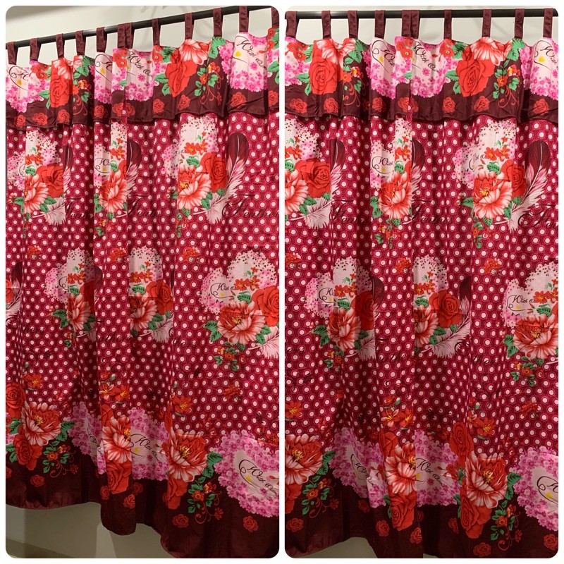 [ PINTU DAN JENDELA ] GORDEN TALI + PONI MOTIF BUNGA KEMBANG POLKADOT FANTA