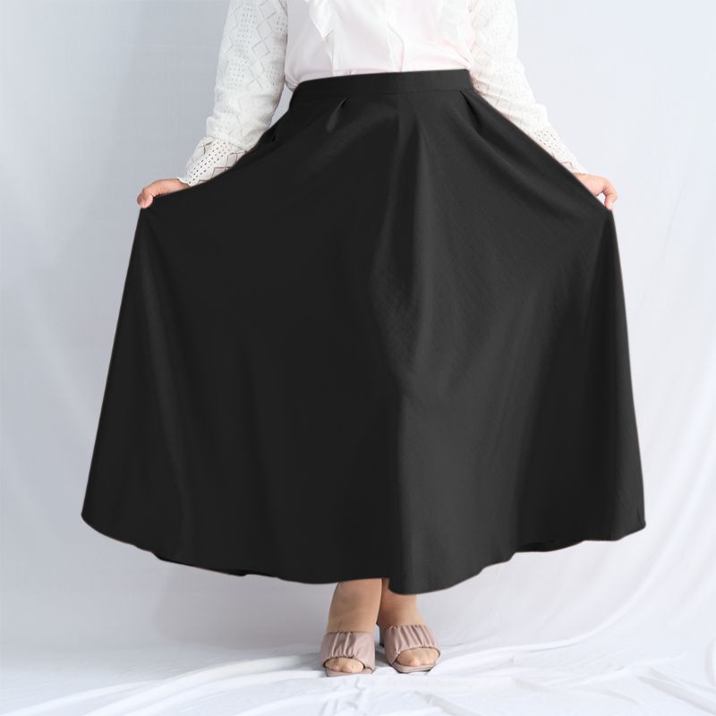 Bigissimo - Vanqish Rok | Bawahan Rok Big Size Jumbo-BLACK