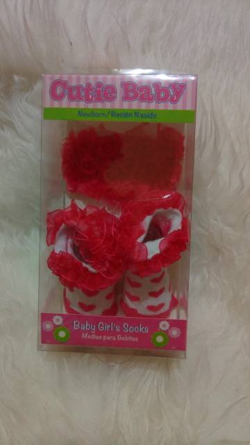 Kaos kaki/sepatu baby set bandana lucu