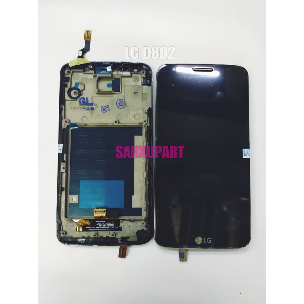 LCD TOUCHSCREEN LG G2 D802 FRAME ORIGINAL