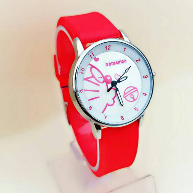 (BISA COD ) JAM TANGAN WANITA ANALOG TALI RUBBER / JAM TANGAN DORAEMON