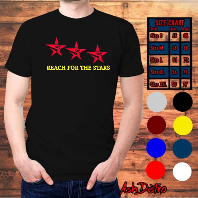 Kaos bintang / baju kaos distro keren kekinian / kaos sablon polyflex logo