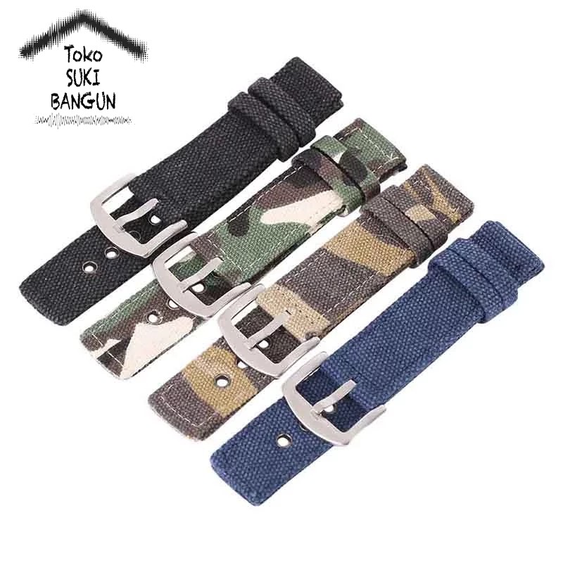 TALI JAM 20mm Canvas Army Nylon Camouflage Watch Band Strap