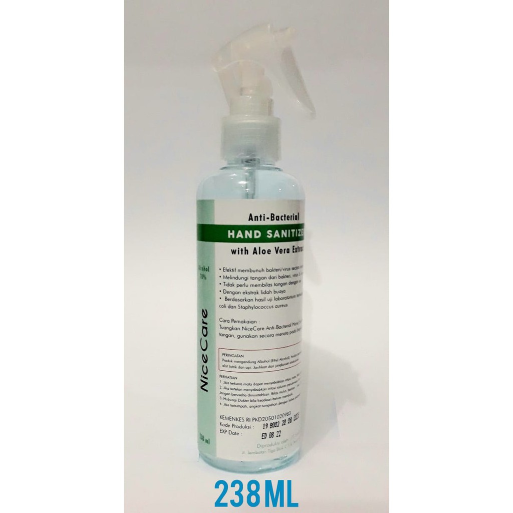 MRH HAND SANITTIZER LIQUID SPRAY NICE CARE 100ML DEPKES