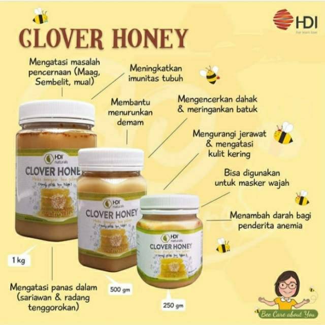 Madu Hdi Clover Honey 500 Gram Surabaya Madu Sehat Indonesia