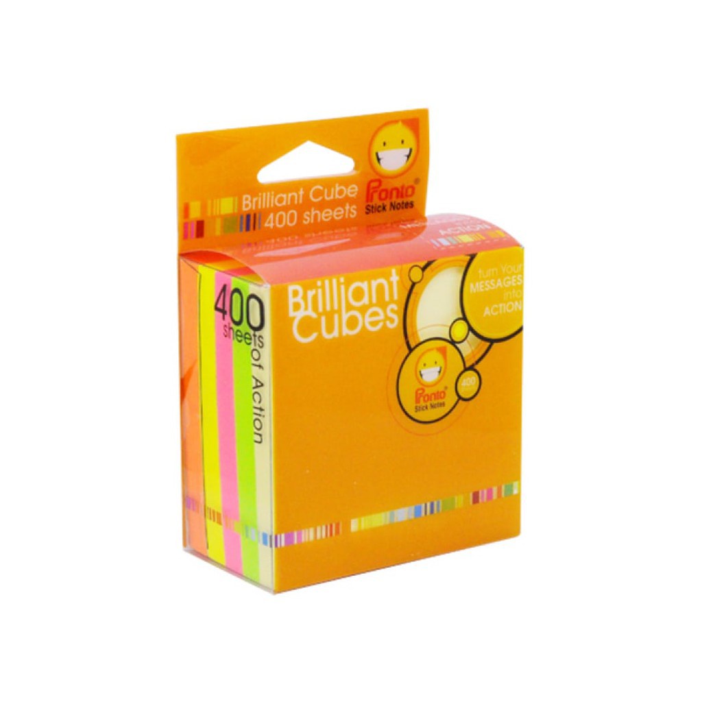 

ORIGINAL STICKY NOTE 654 PRONTO BRILLIANT CUBE WARNA WARNI