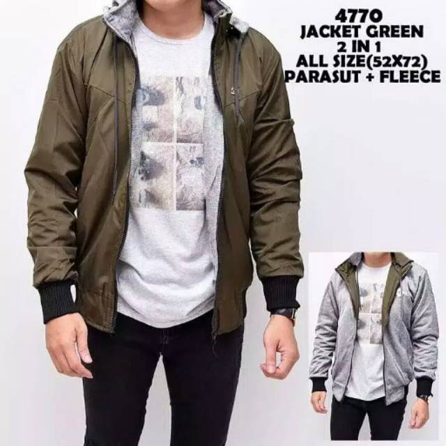 ( 16 VARIAN WARNA ) JAKET BOLAK BALIK 2IN1 / JAKET PRIA / JAKET PARASUT / JAKET MOTOR / JAKET DISTRO