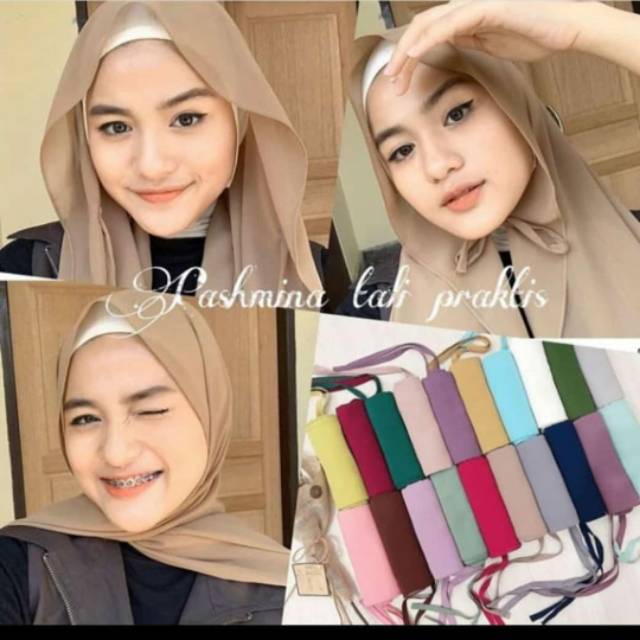 Pashmina instan Tali ,bahan diamond ORI by Denita hijab