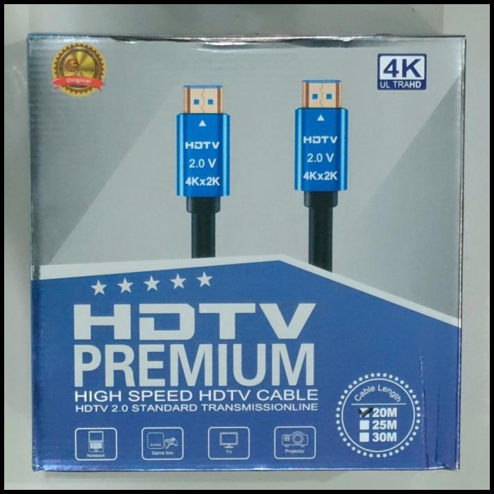 Kabel Hdmi 20Meter 4K Ultra Hd Premium V2.0 / Hdmi 20 M Premium