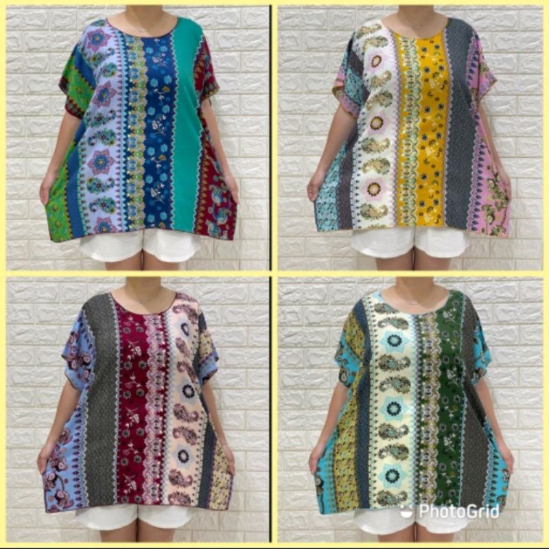 ATASAN BLUS BATIK SUPER JUMBO RAYON PREMIUM FIT TO 4XL
