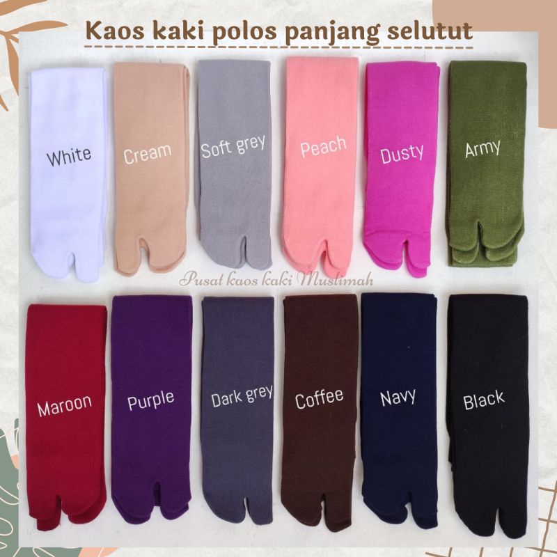 ECER KAOS KAKI POLOS JEMPOL SELUTUT