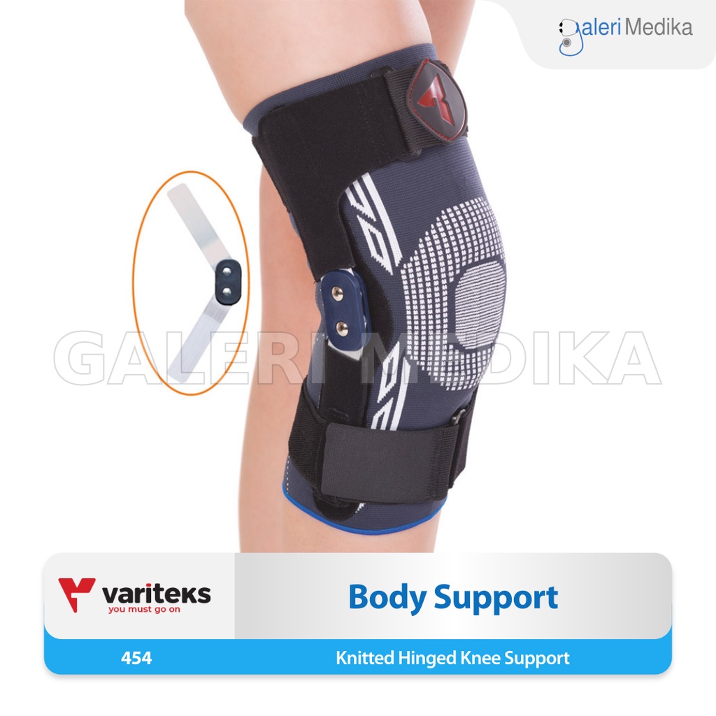 Variteks 454 Knitted Hinged Knee Support Dengan Dua Pelat Aluminium - Penyangga Kaki