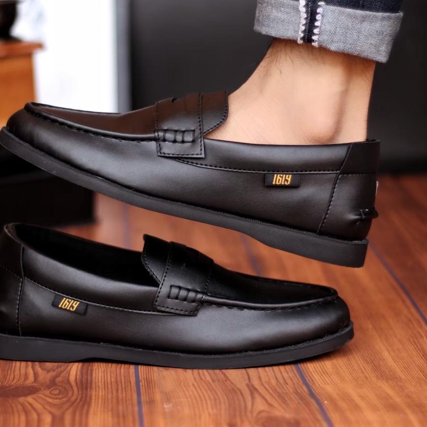 TerkiniSepatu Formal Pantofel Pria Kulit Asli Premium Louis Votion Hitam ukuran 39 - 43 SepatuFormal