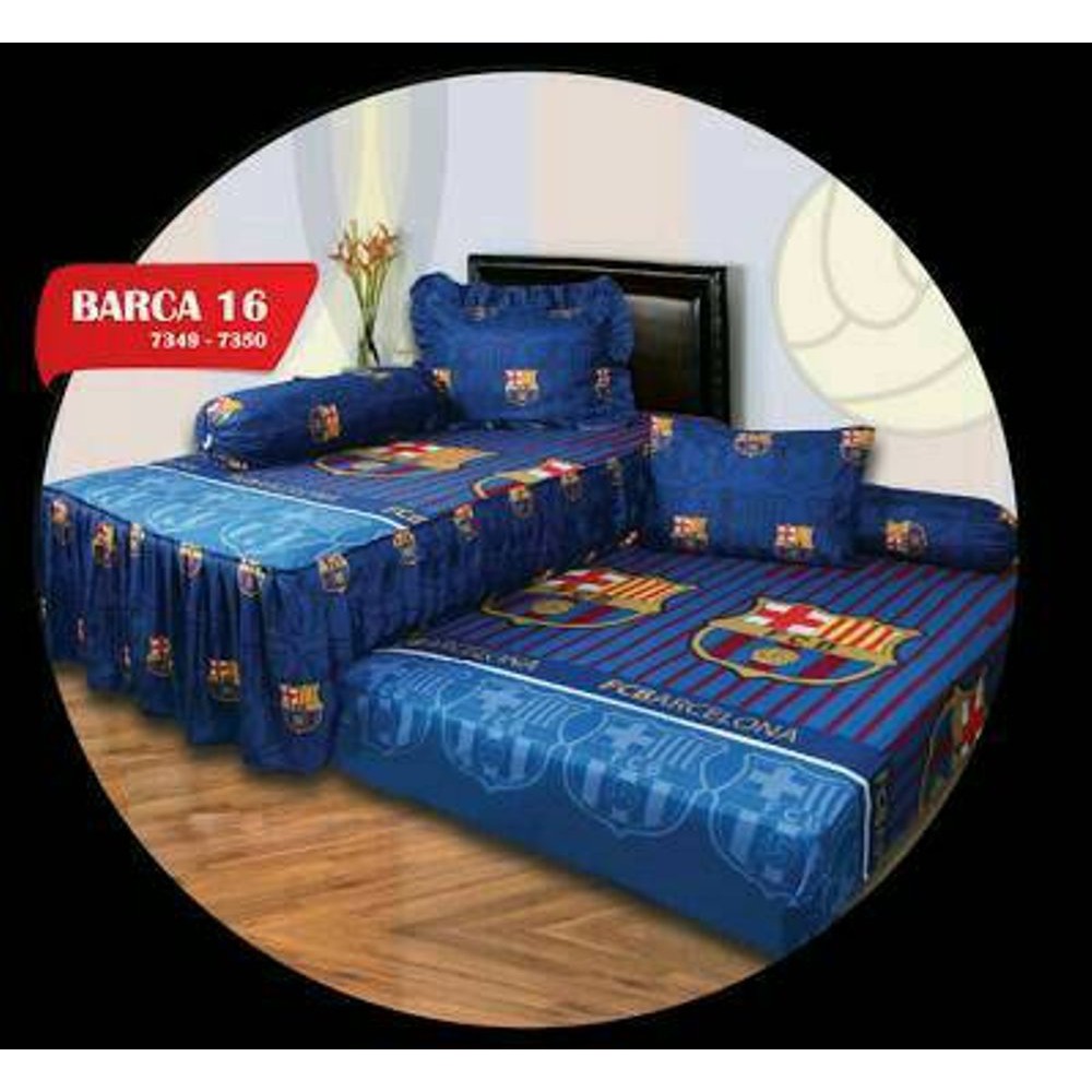 Dijual Sprei California Sorong 2 in 1 Motif Barca 16 Barcelona uk  120 Murah