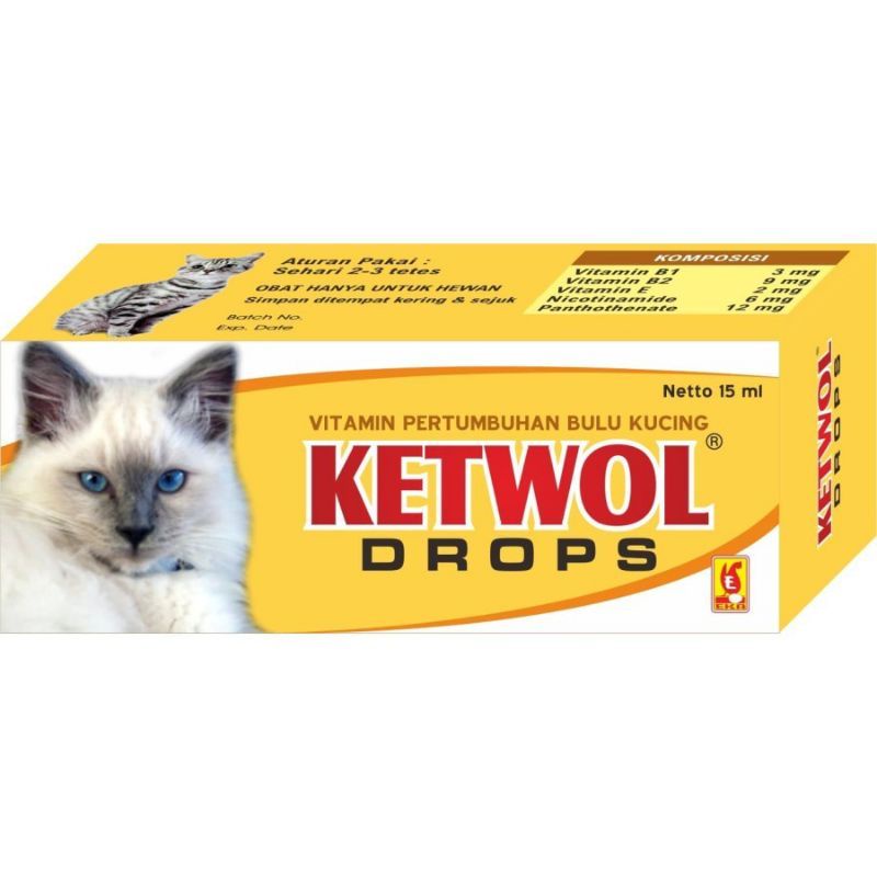 Vitamin Kucing Penumbuh Bulu Ketwol Drops