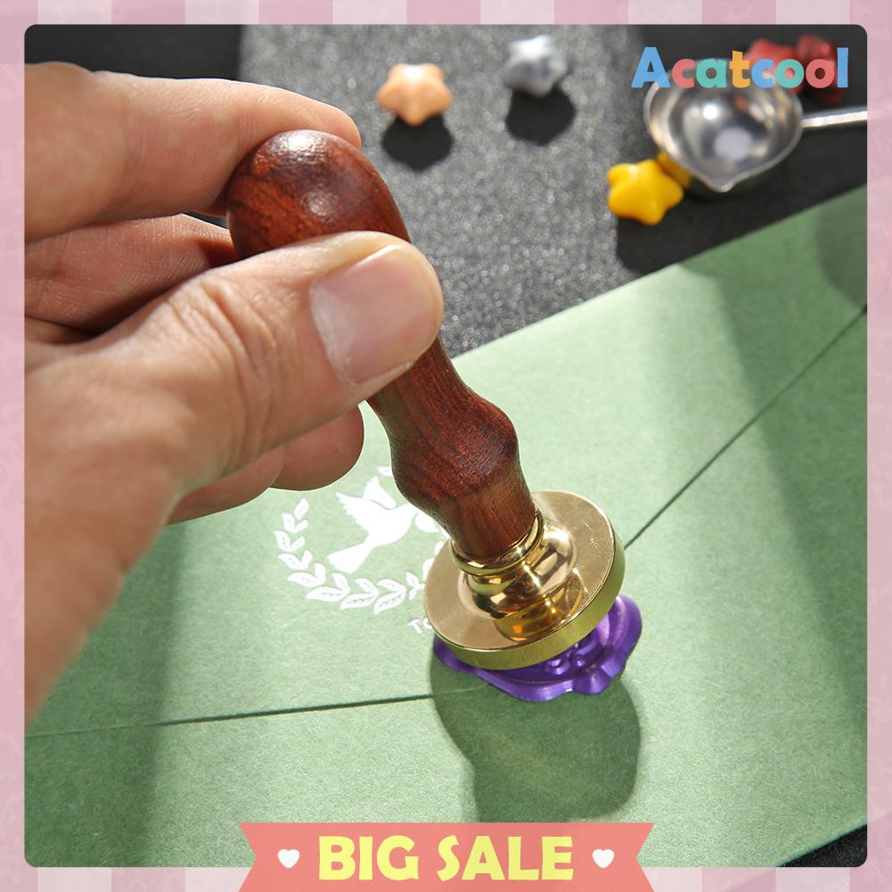 Stempel Segel Lilin Antik Gagang Kayu Untuk Scrapbook