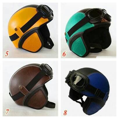 HM-239 Helm Retro Kulit Murah