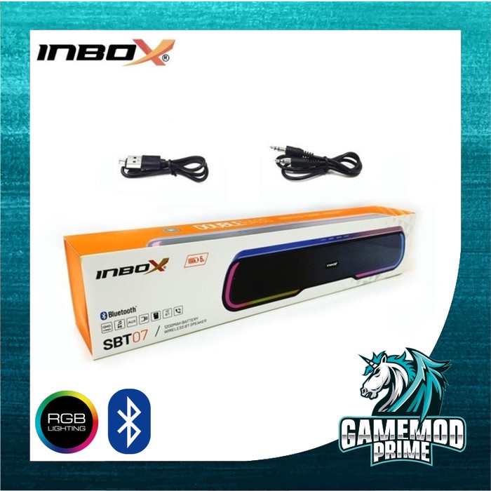 Speaker Soundbar RGB Bluetooth Inbox SBT07 SBT-07 Gaming