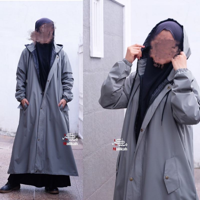 Parka RainCoat Grey by Abaya Malikah
