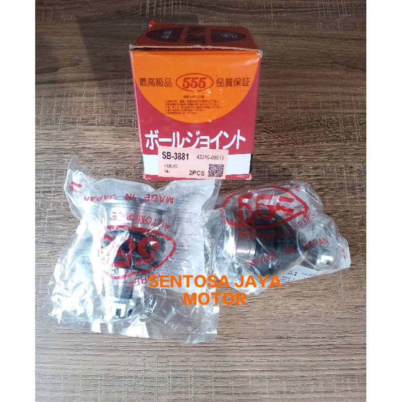 BALL JOINT ATAS INOVA INNOVA / FORTUNER HILUX INNOVA REBORN 555 ORIGINAL JAPAN HARGA 1PC