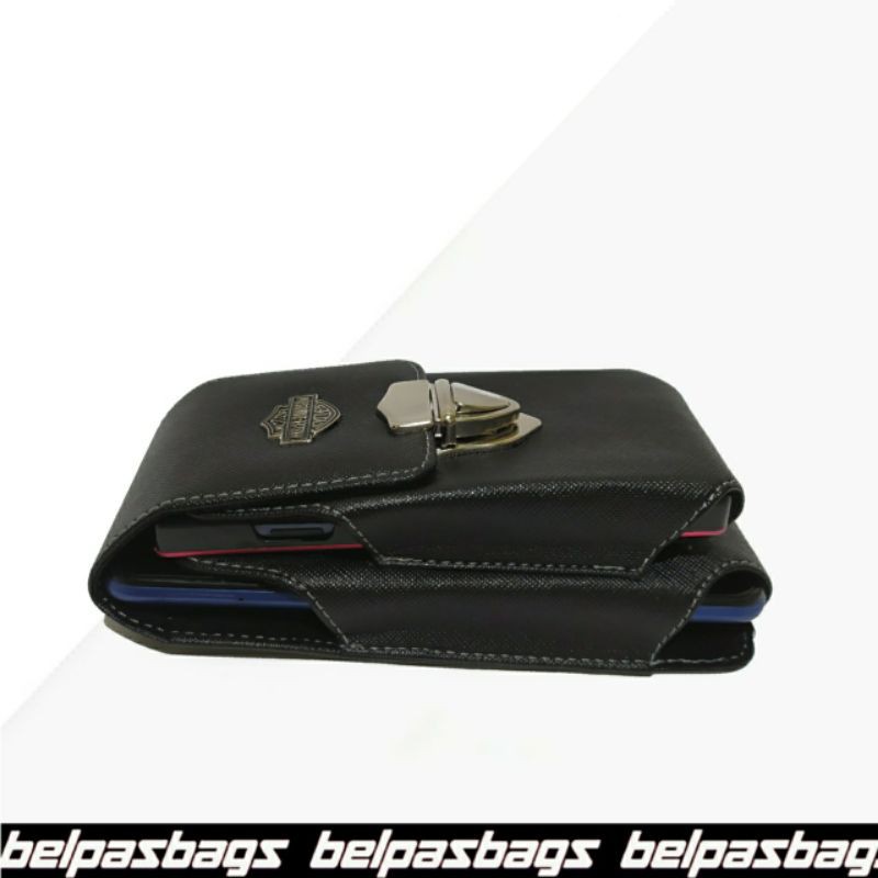 DOMPET SARUNG HP PINGGANG KULIT SINTETIS PRIA 2 SLOT 02