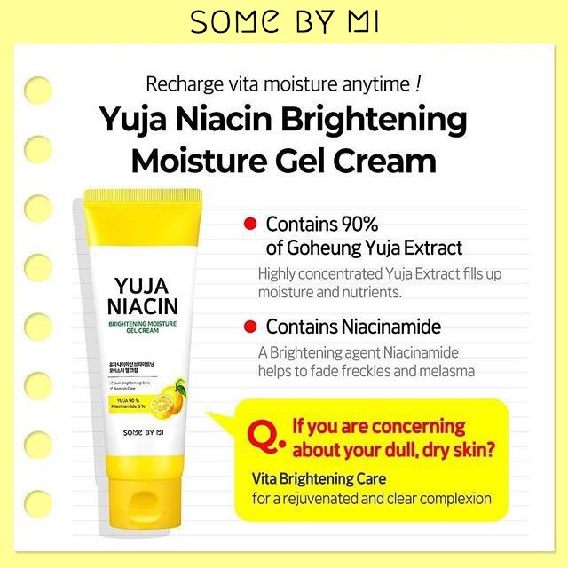 ★ BB ★  [BPOM] SOMEBYMI Yuja Niacin 30 Days Blemish Care Serum | Brightening Peeling Gel | Toner | Sleeping Mask | Moisture Gel Cream | Starter Kit - Some By Mi