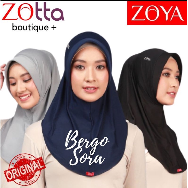 Zoya Hijab Jilbab Instan Bergo Sora hijab olahraga zoya ready
