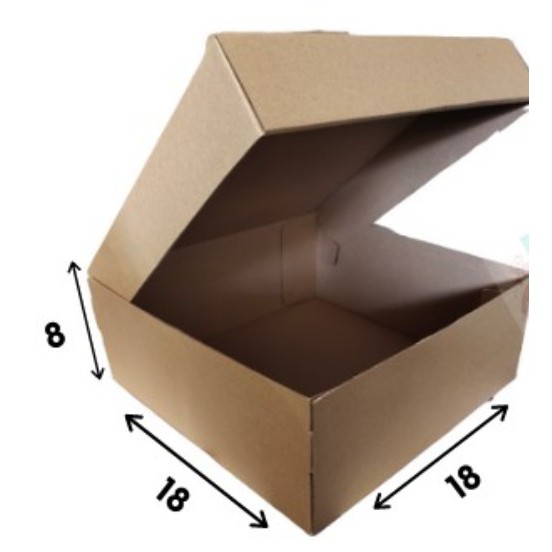 

DUS KUE POLOS Karton Box/Kotak/Kardus Packaging Kue 18x18x8