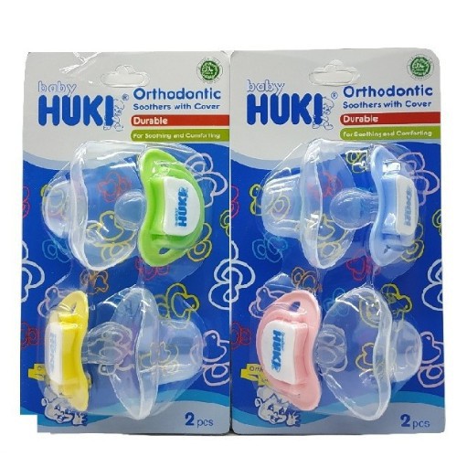 Huki Baby Orthodontic Soothers - Pacifier Empeng Gepeng Bayi isi 2 pcs