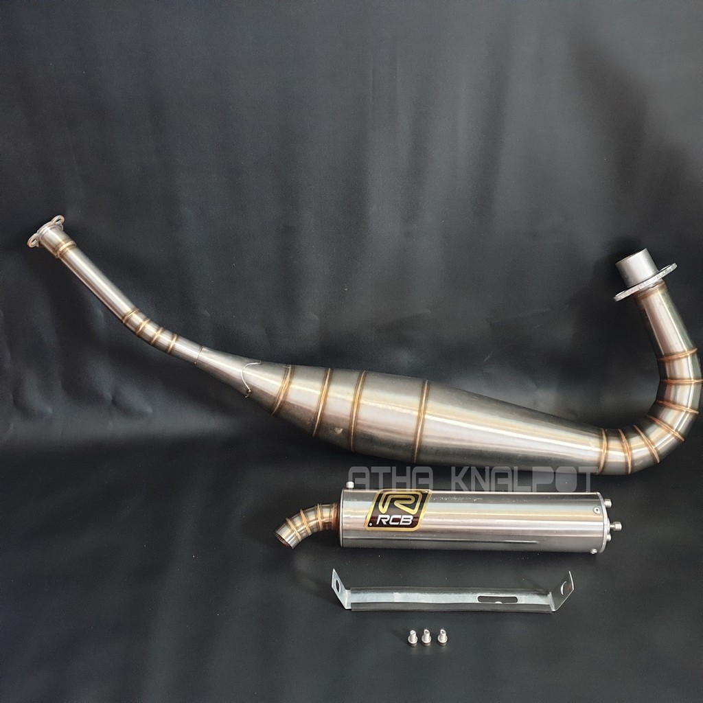 Knalpot SatriaR RCB Stainless Kolong Satria 2Tak