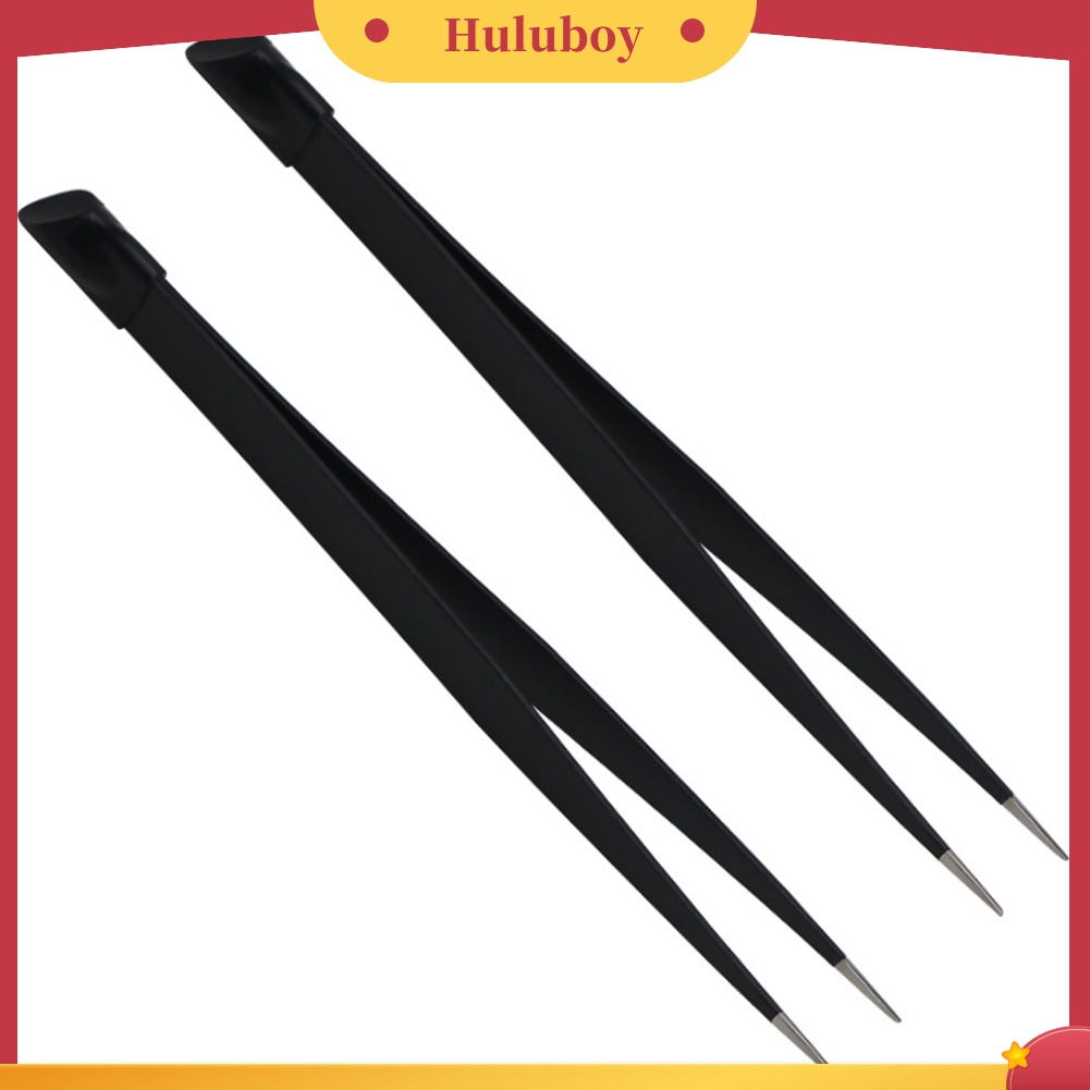 Huluboy Huluboy♡ Pinset Stainless Steel Kepala Ganda Untuk Mengambil Berlian Imitasi Nail Art