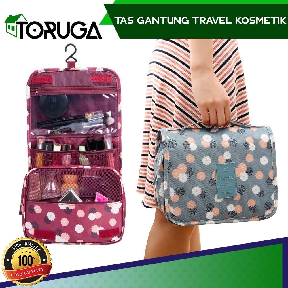 Tas Perlengkapan Mandi Kosmetik Makeup Gantung Travel Bag Toiletries