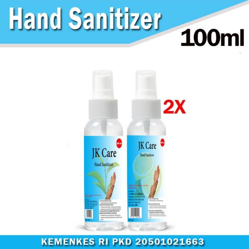 2X JKCARE Hand Sanitizer / Antiseptic Spary 100ml - Ampuh Membunuh Kuman &amp; VIRUS - Green Tea