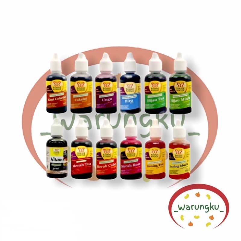 PEWARNA Makanan 30ml Koepoe Koepe Cap Kupu