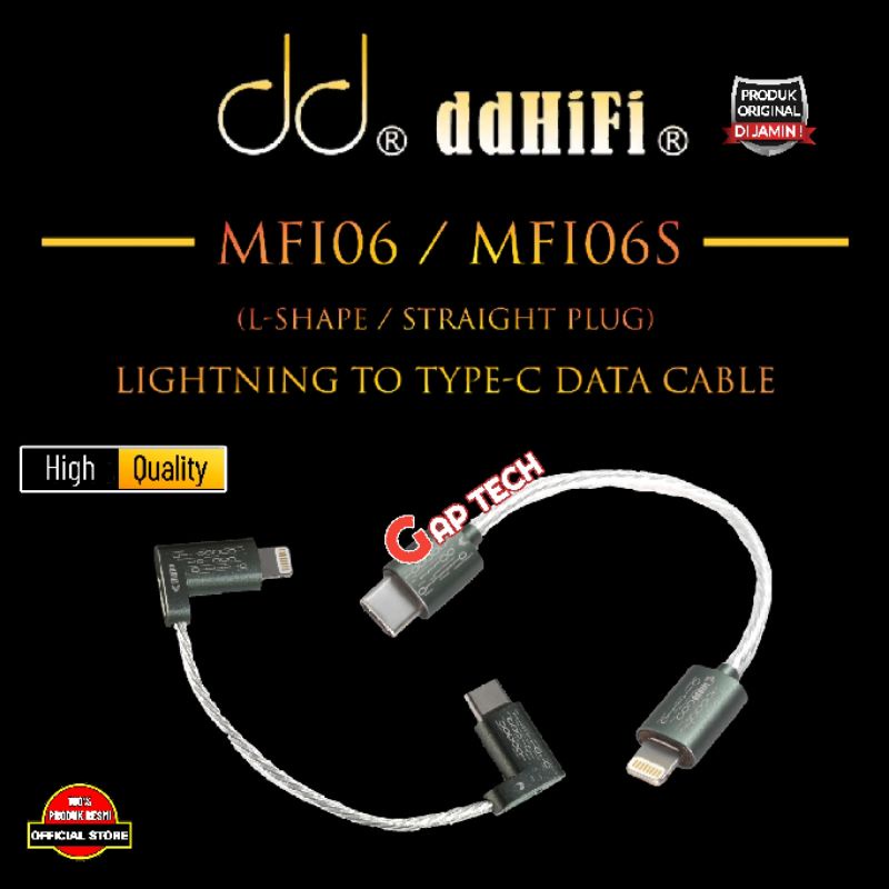DD DDHIFI MFi06 / MFi 06 / MFi06S /  MFi 06S Lightning to Type-C Data Cable Original