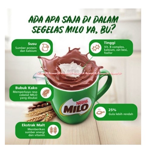 Milo Susu 3 In 1 Activ Go Polybag 35g 18sachet Susu Coklat Milo Bungkus Saset Millo Cokelat Chocolate Milk