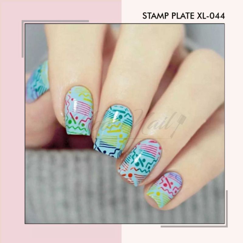 Stamp plate xl-044 stamping nail art stamp cetakan nail art
