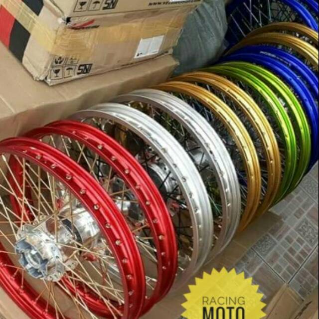 PAKET VELG ROSSI RING 17 MOTOR VIXION OLD-RX KING PLUS RAKIT VELG KOMPLIT