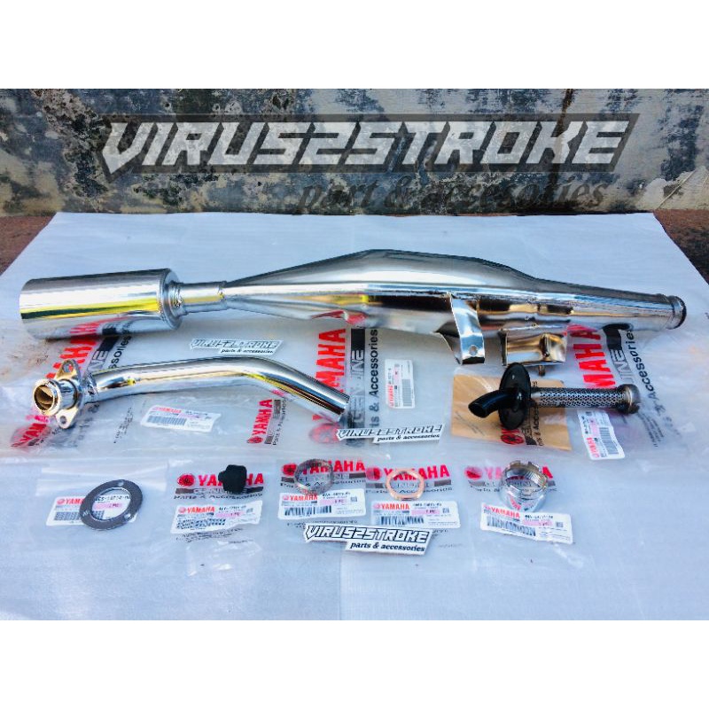 Knalpot Set Leher Saringan Packing F1ZR FIZR F1Z FIZ R Chrome Standart Original Yamaha YGP 4NS