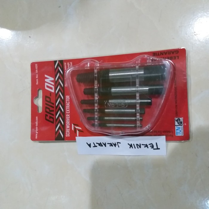 Tap Balik 6 pcs GRIP ON Screw Extractor set T1