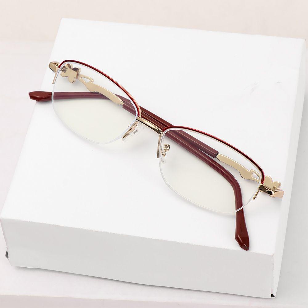 Lily Kacamata Baca Anti Blue Light Anti-Letih Anti-UV Transparan Metal Frame Eyewear