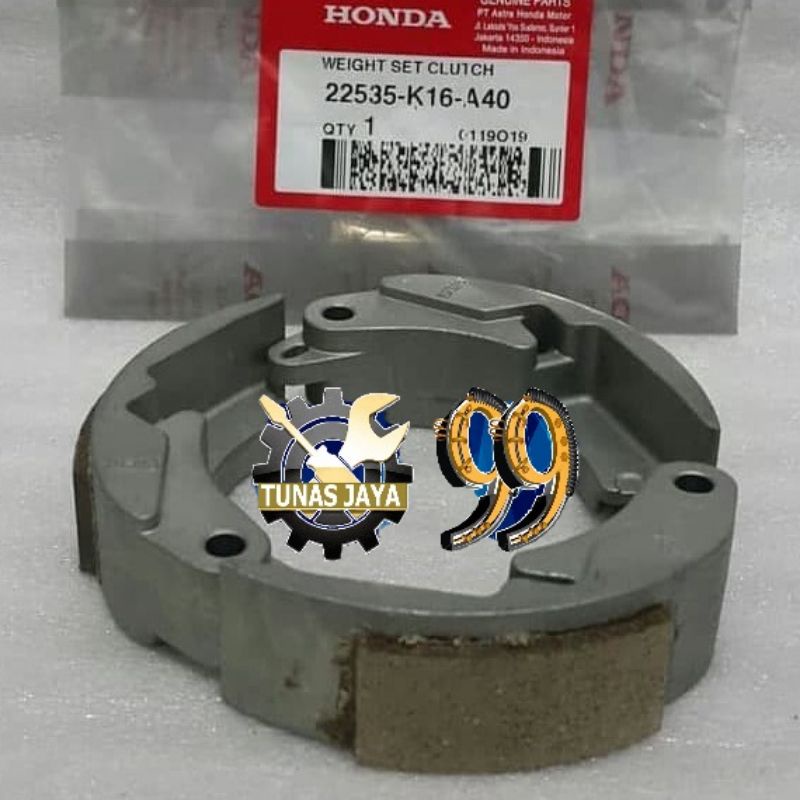 22535-K16-A40 Kampas Ganda SCOOPY FI eSP Ring 12 LED dan Ring 14 2015 2016 2017 2018 2019 AHM