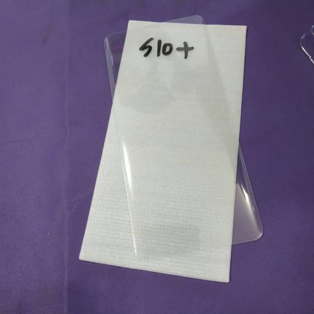 Tempered glass UV Samsung S10+ ultra violet anti gores kaca bening full layar melengkung