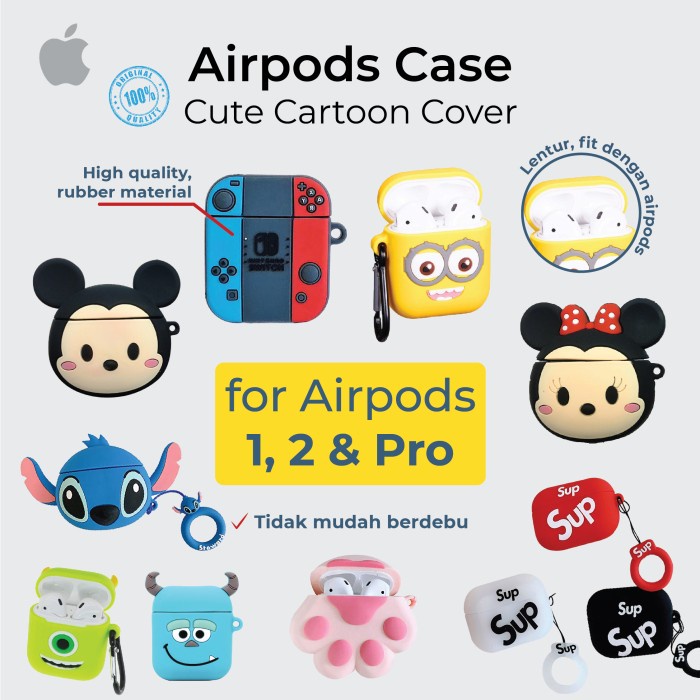 Case Airpods i12 Gen 2 Pro Lucu Karakter Inpods 12 1 2 Nintendo Cartoon